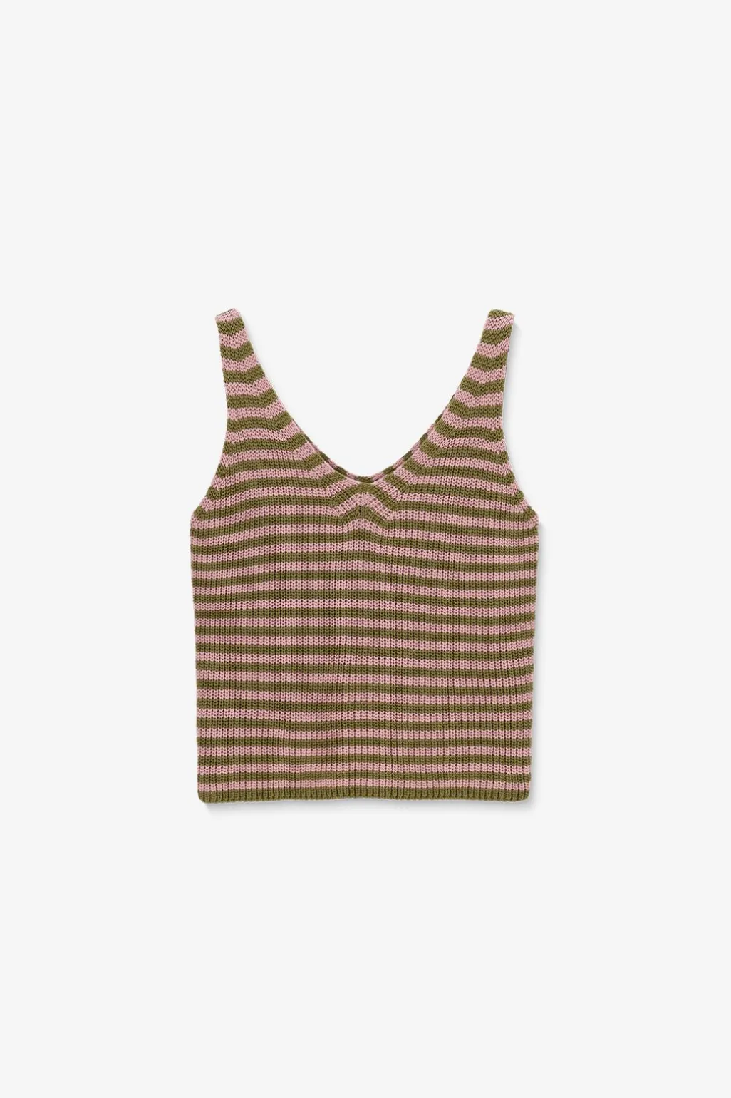 Groen gebreid singlet