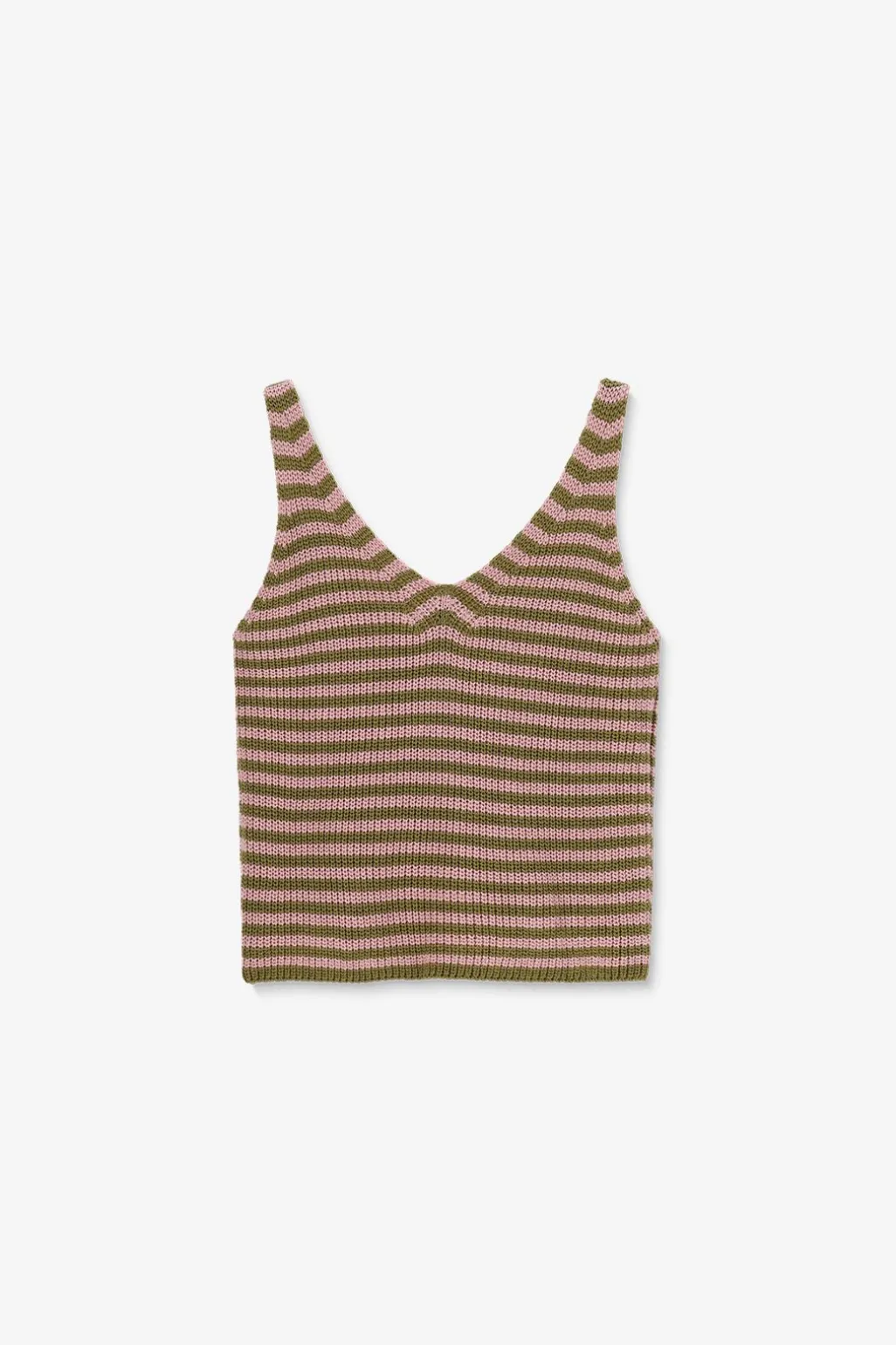 Groen gebreid singlet