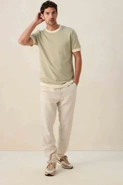 Groen gebreid T-shirt
