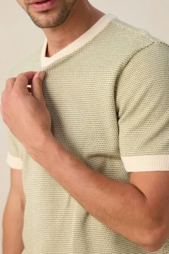 Groen gebreid T-shirt