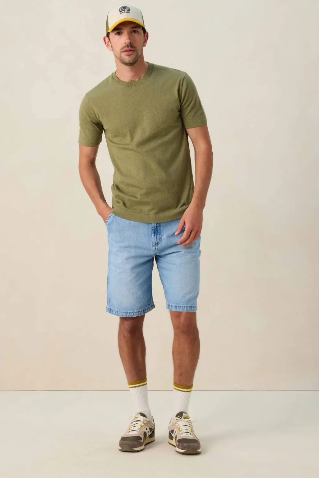 Groen gebreid T-shirt