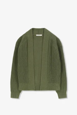 Groen gebreid vest