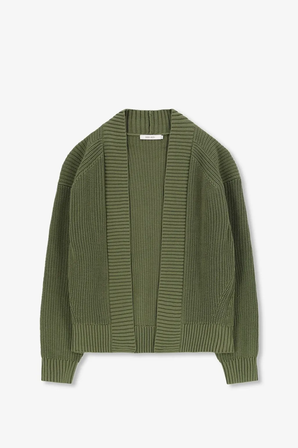 Groen gebreid vest