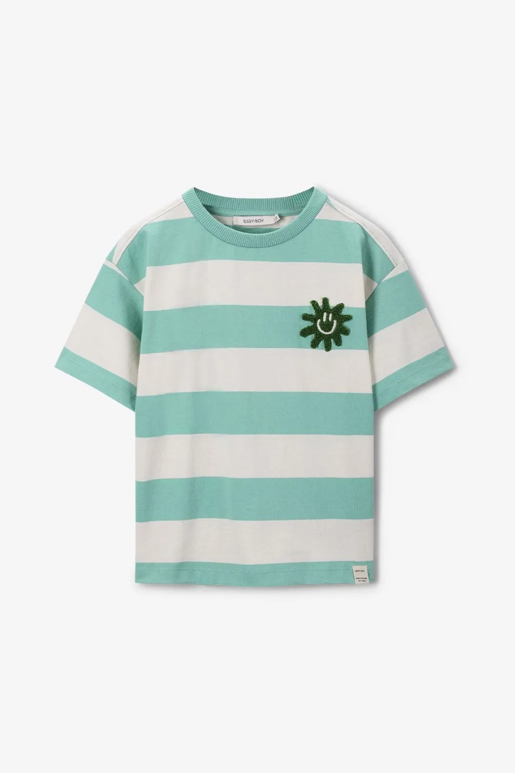 Groen gestreept oversized T-shirt