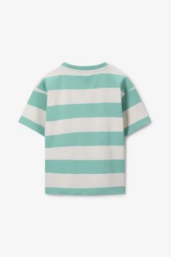 Groen gestreept oversized T-shirt