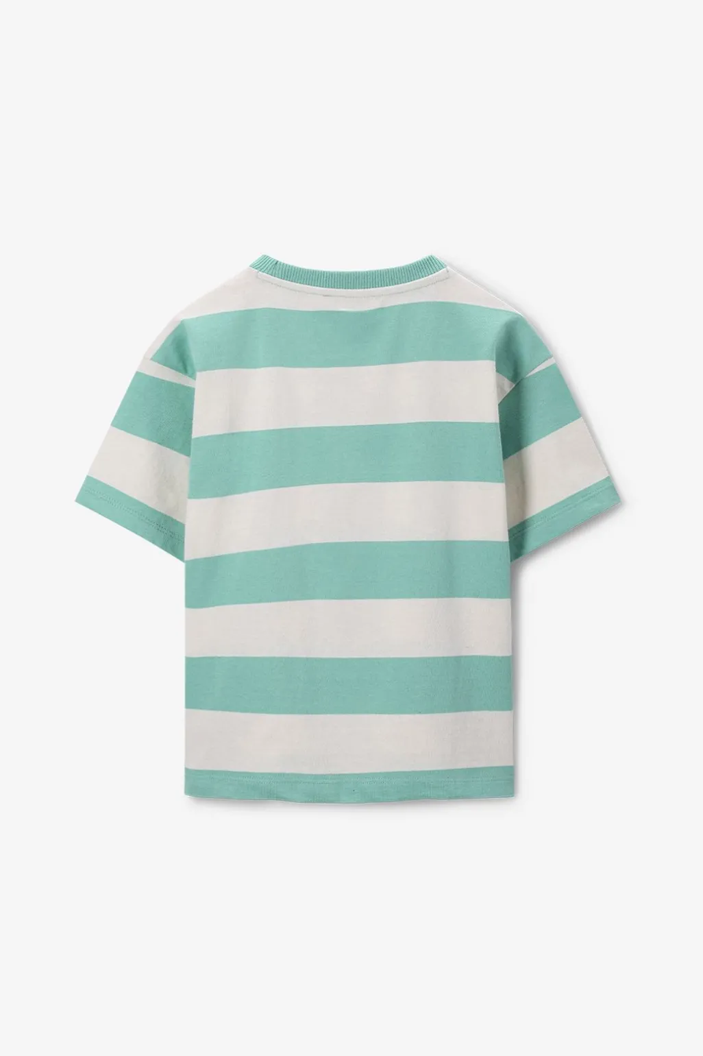 Groen gestreept oversized T-shirt