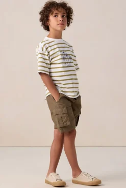 Groen gestreept T-shirt