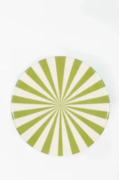 Groen gestreepte bijzettafel