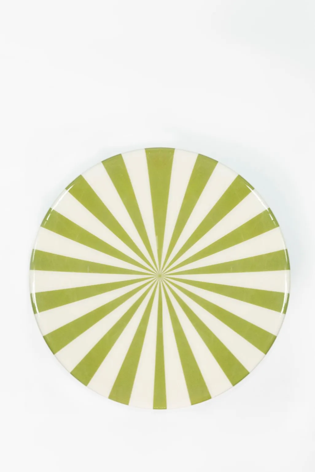 Groen gestreepte bijzettafel