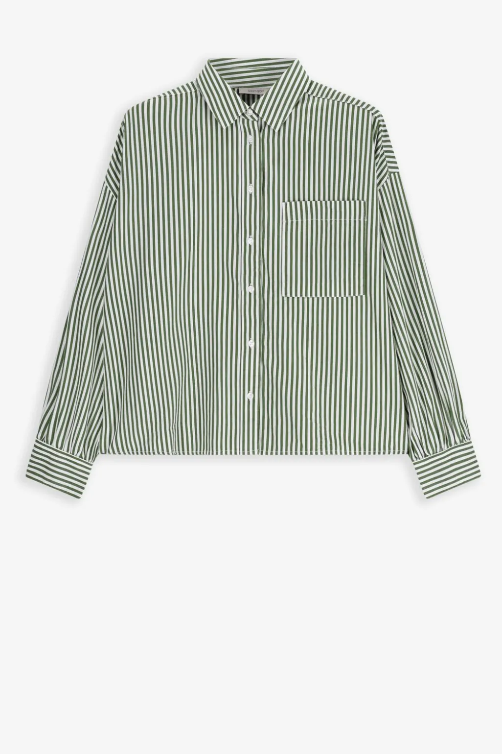 Groen gestreepte boxy blouse