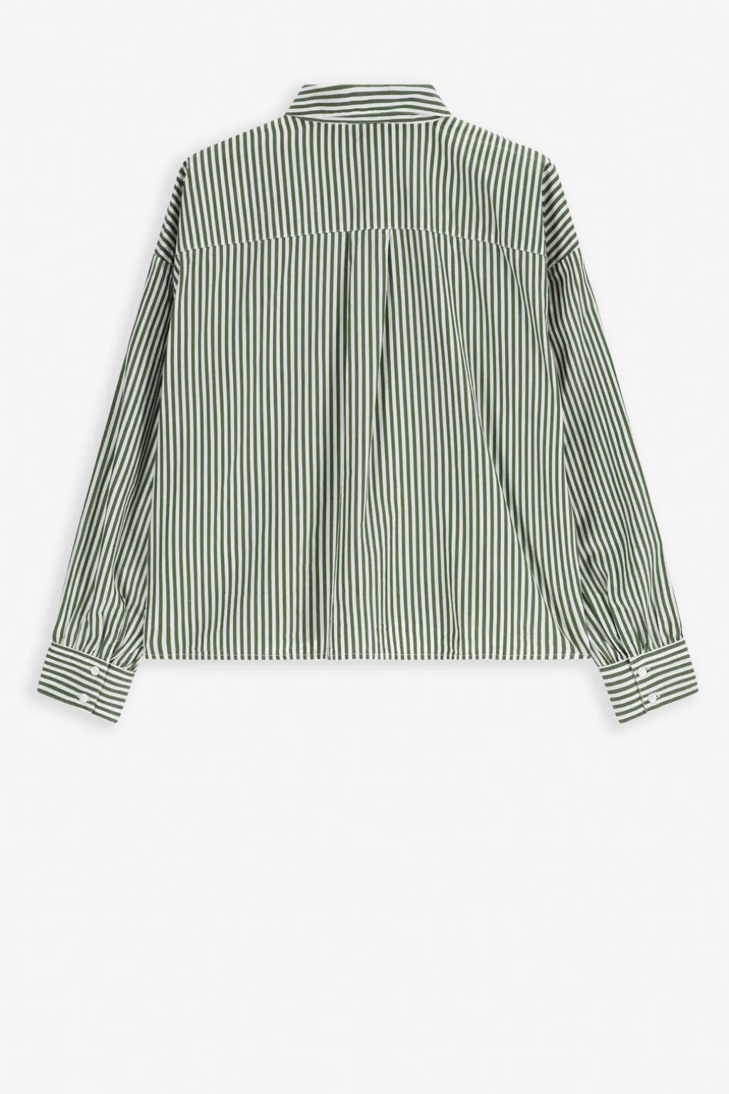 Groen gestreepte boxy blouse