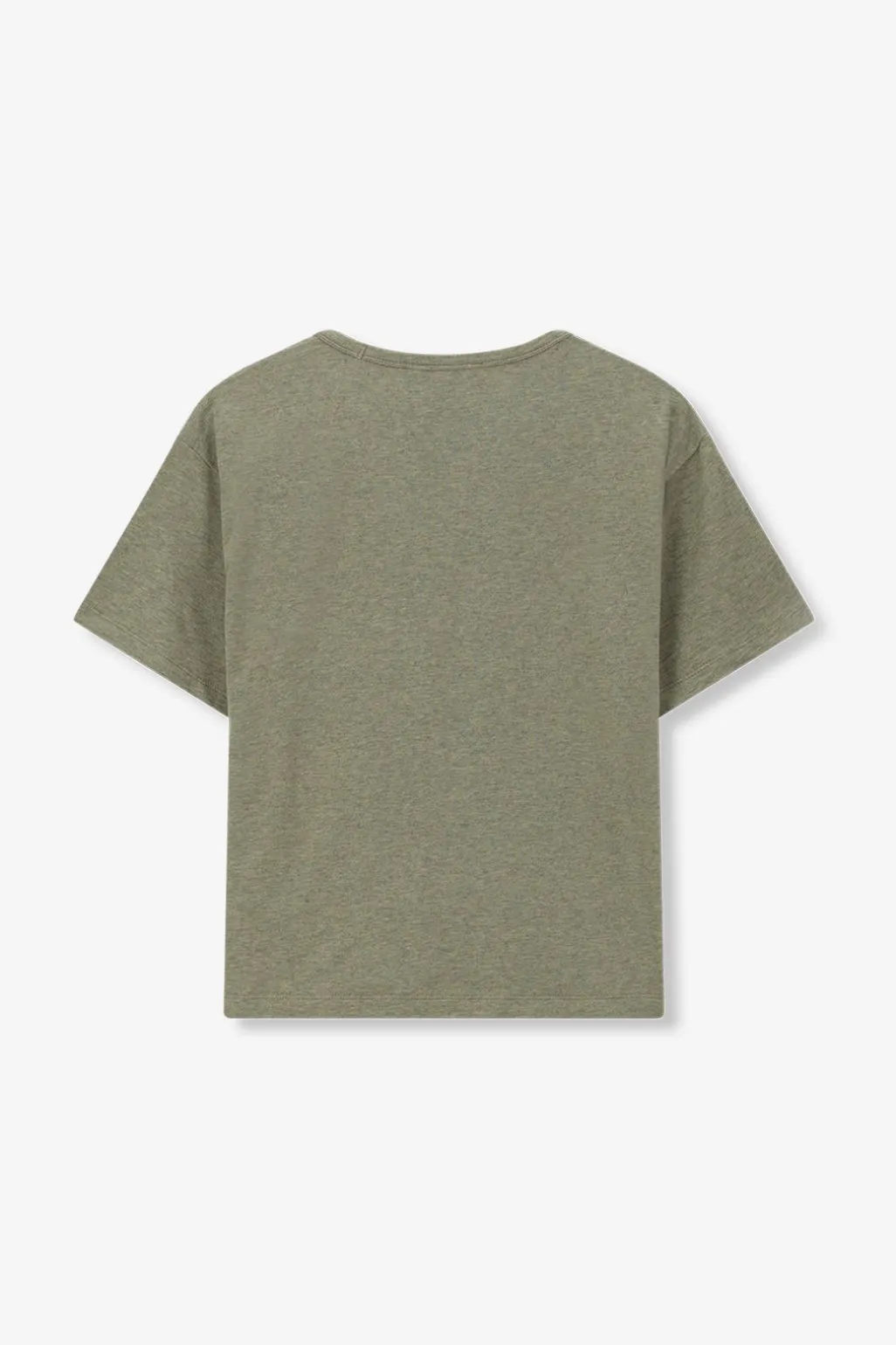 Groen melange basis t-shirt