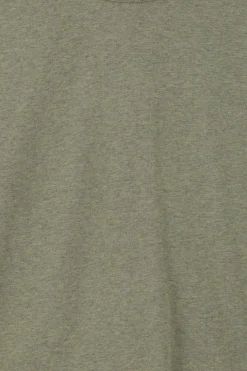 Groen melange basis t-shirt