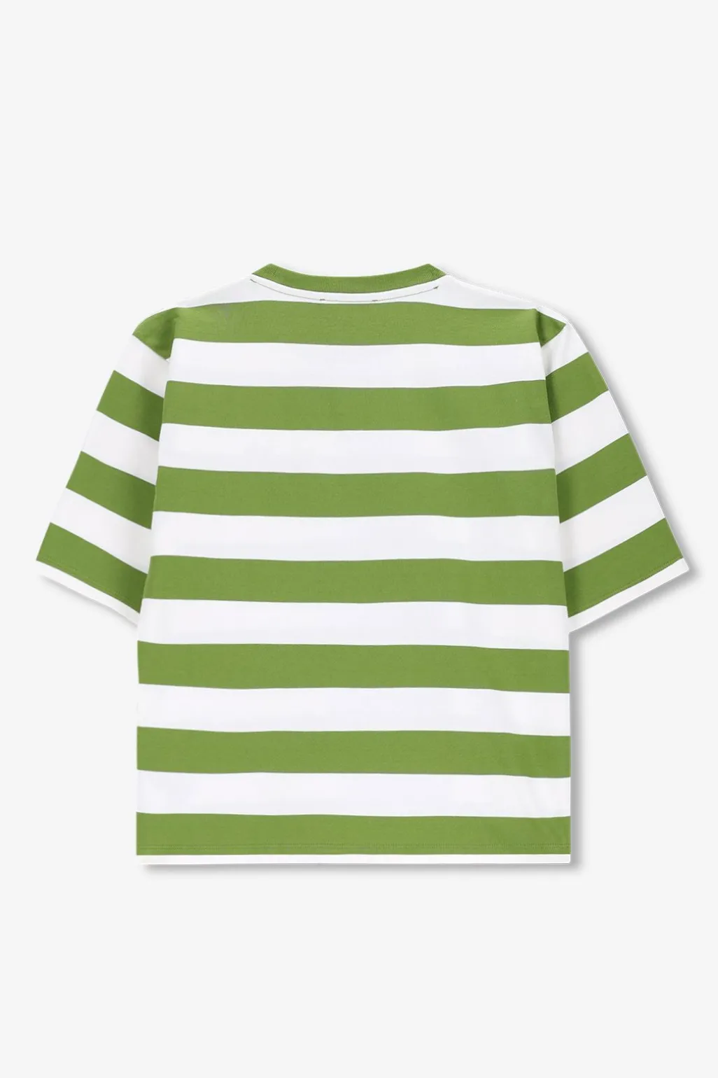 Groen met wit gestreept T-shirt