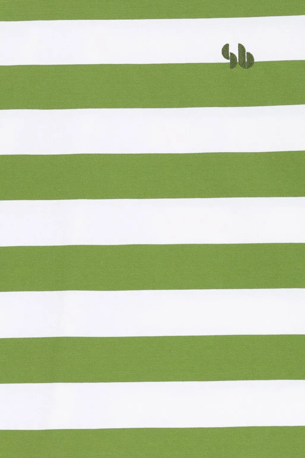Groen met wit gestreept T-shirt
