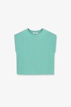 Groen mouwloos T-shirt