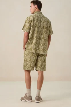 Groen overhemd met print