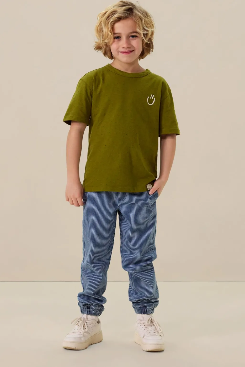 Groen oversized T-shirt met print