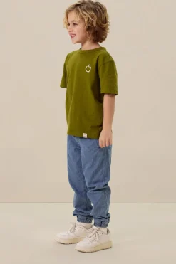 Groen oversized T-shirt met print