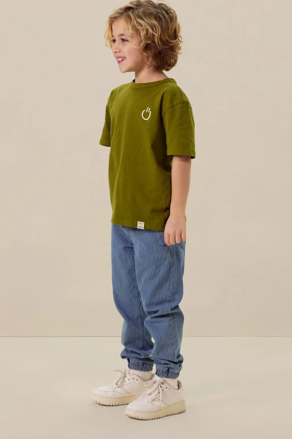 Groen oversized T-shirt met print