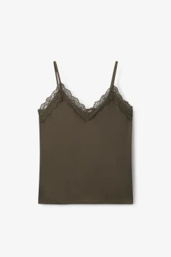 Groen singlet met kant