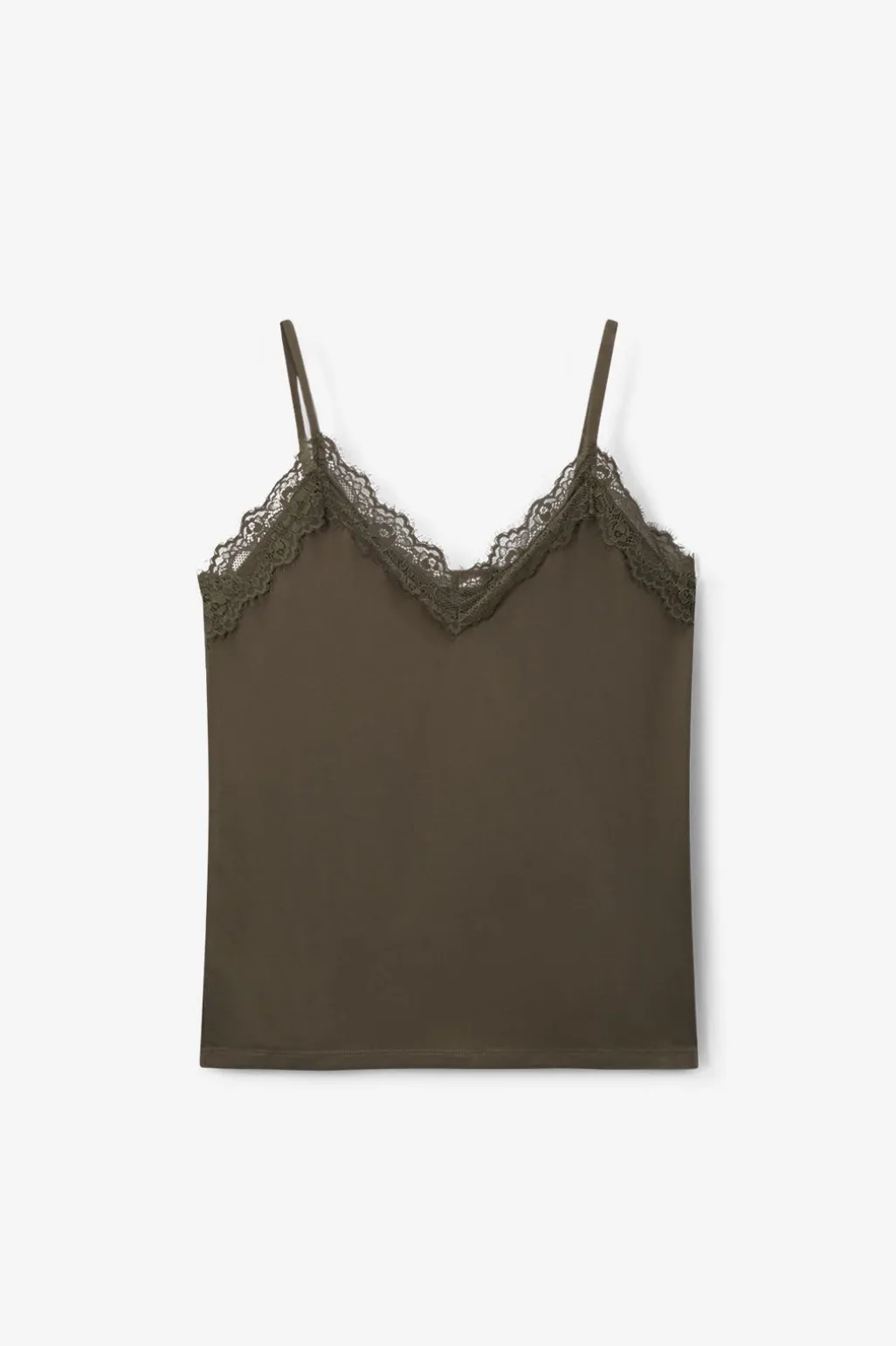 Groen singlet met kant