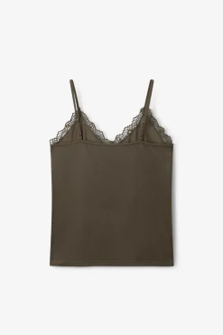 Groen singlet met kant