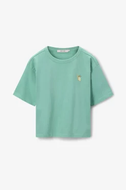 Groen T-shirt met citroen embroidery