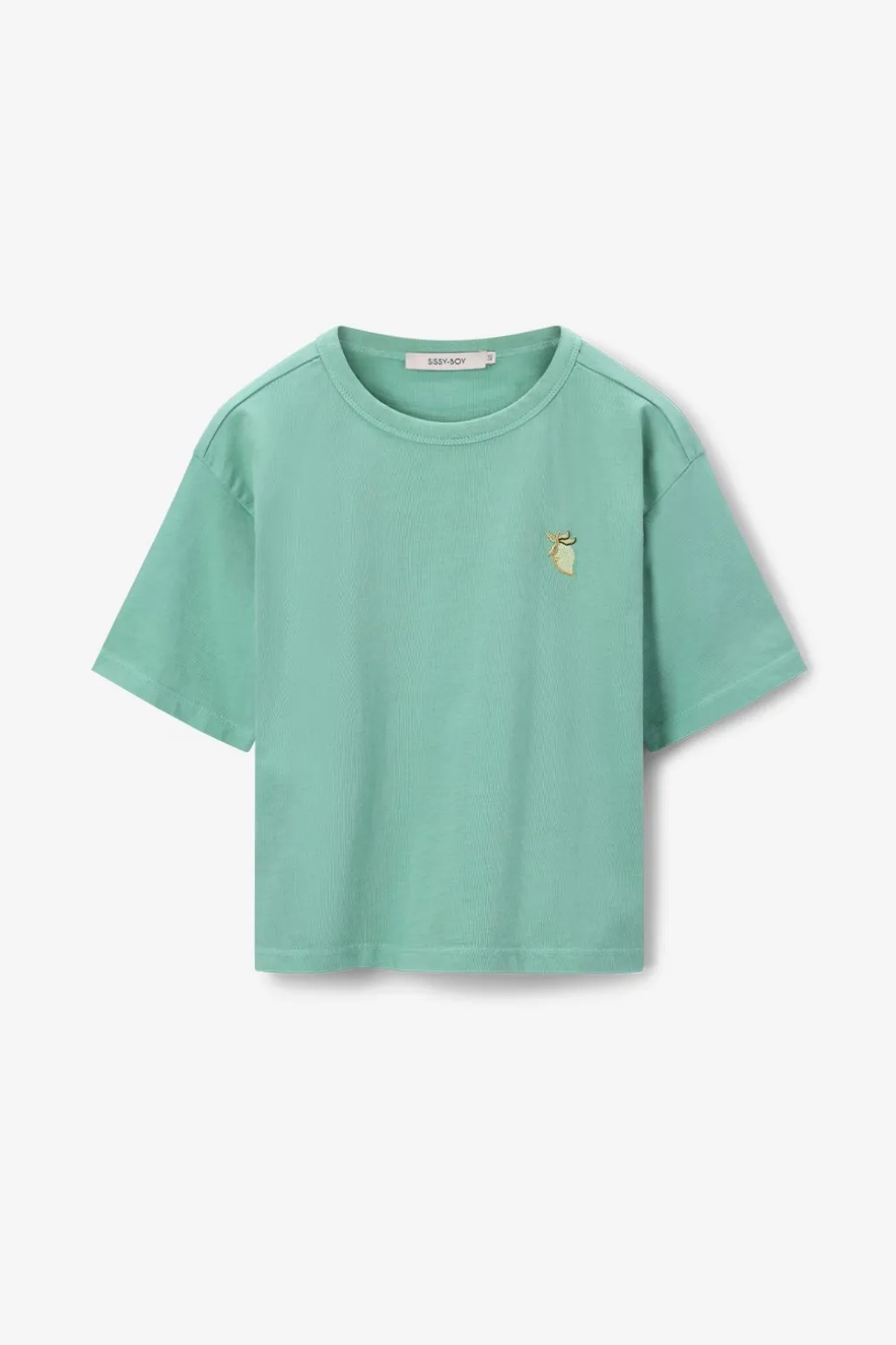 Groen T-shirt met citroen embroidery