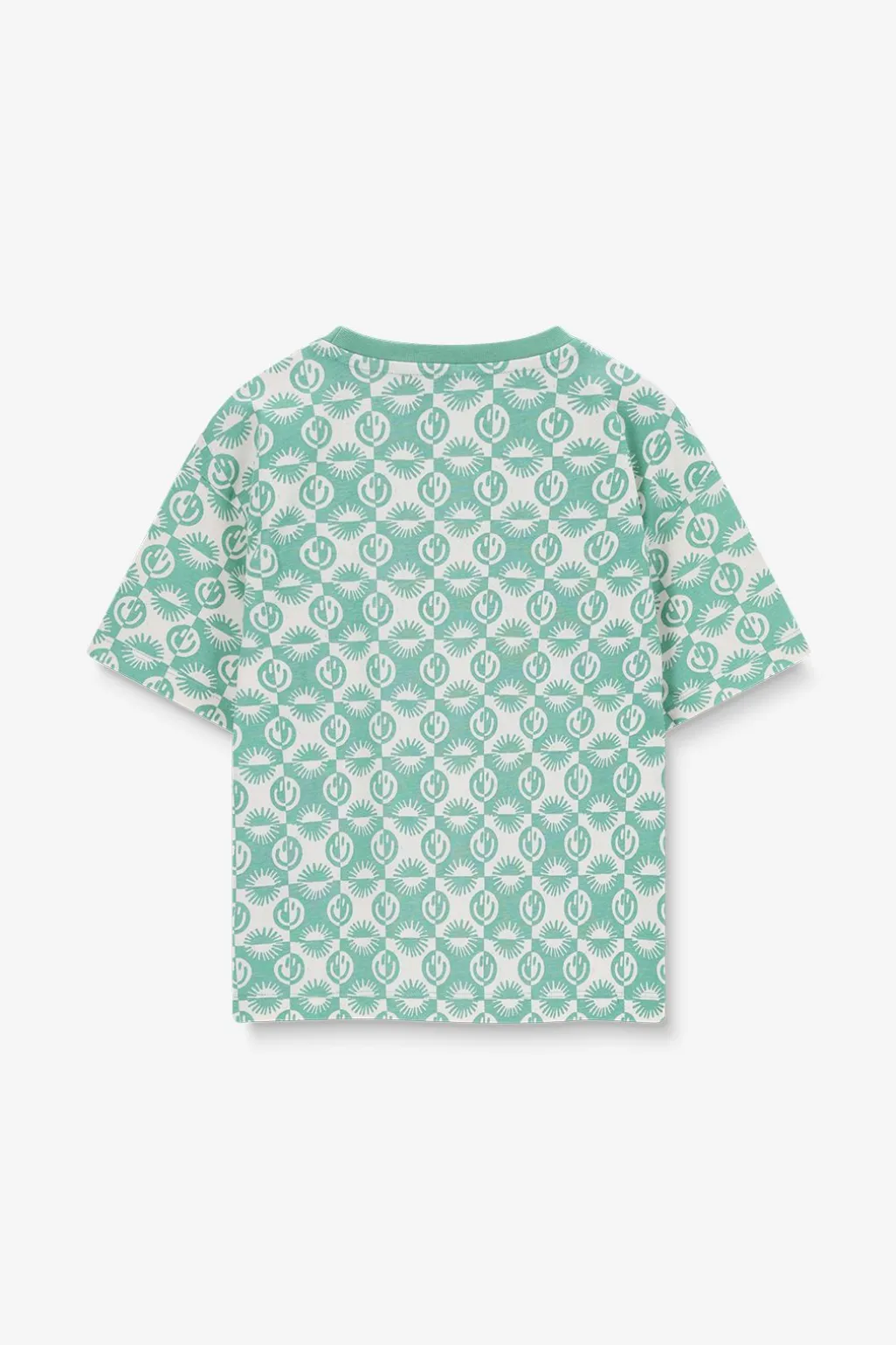 Groen T-shirt met smiley print
