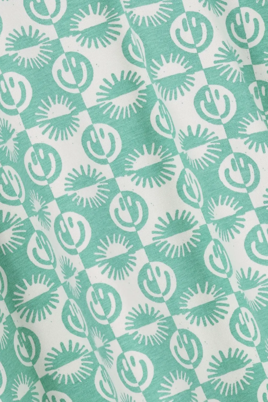 Groen T-shirt met smiley print