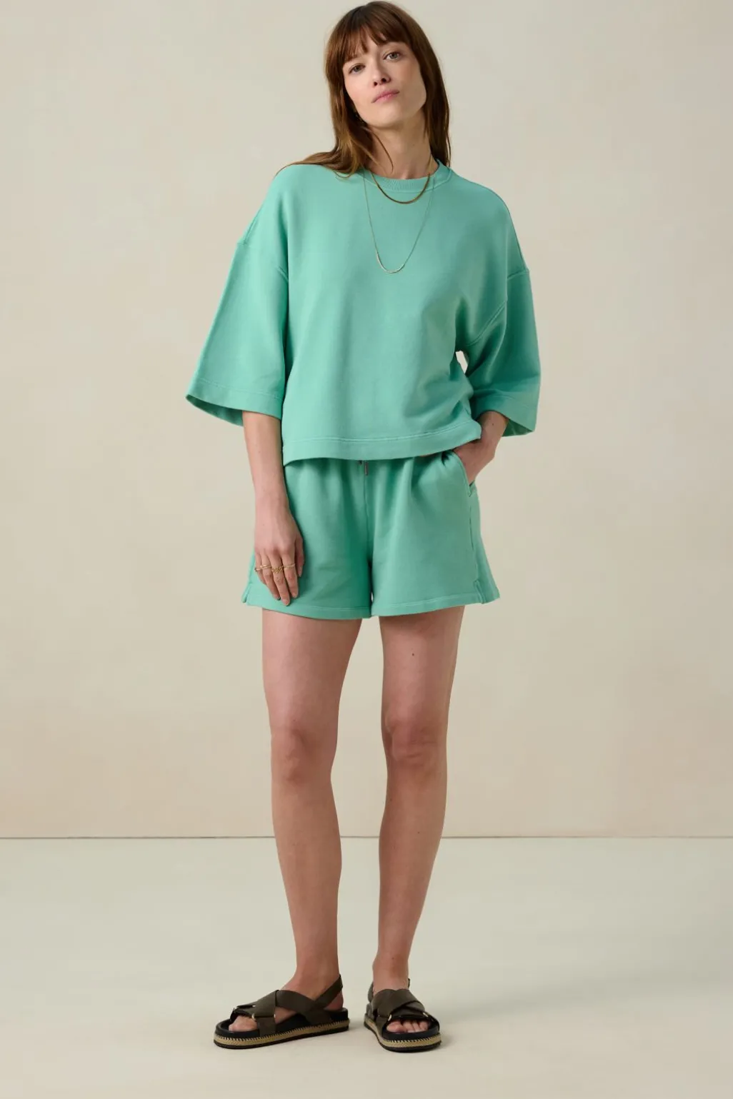 Groene boxy sweater