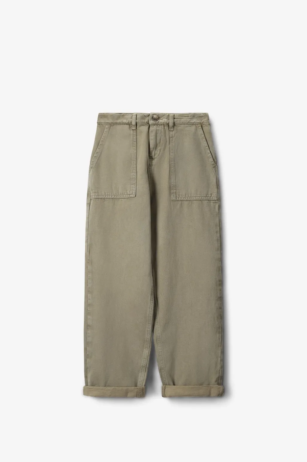 Groene broek met opgestikte zakken