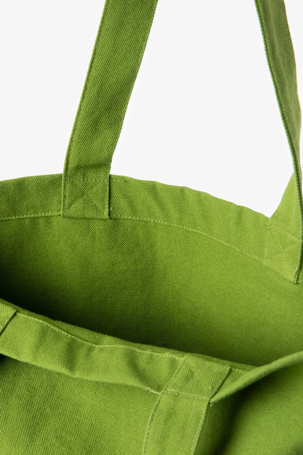 Groene canvas shopper small