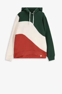 Groene colourblock hoodie