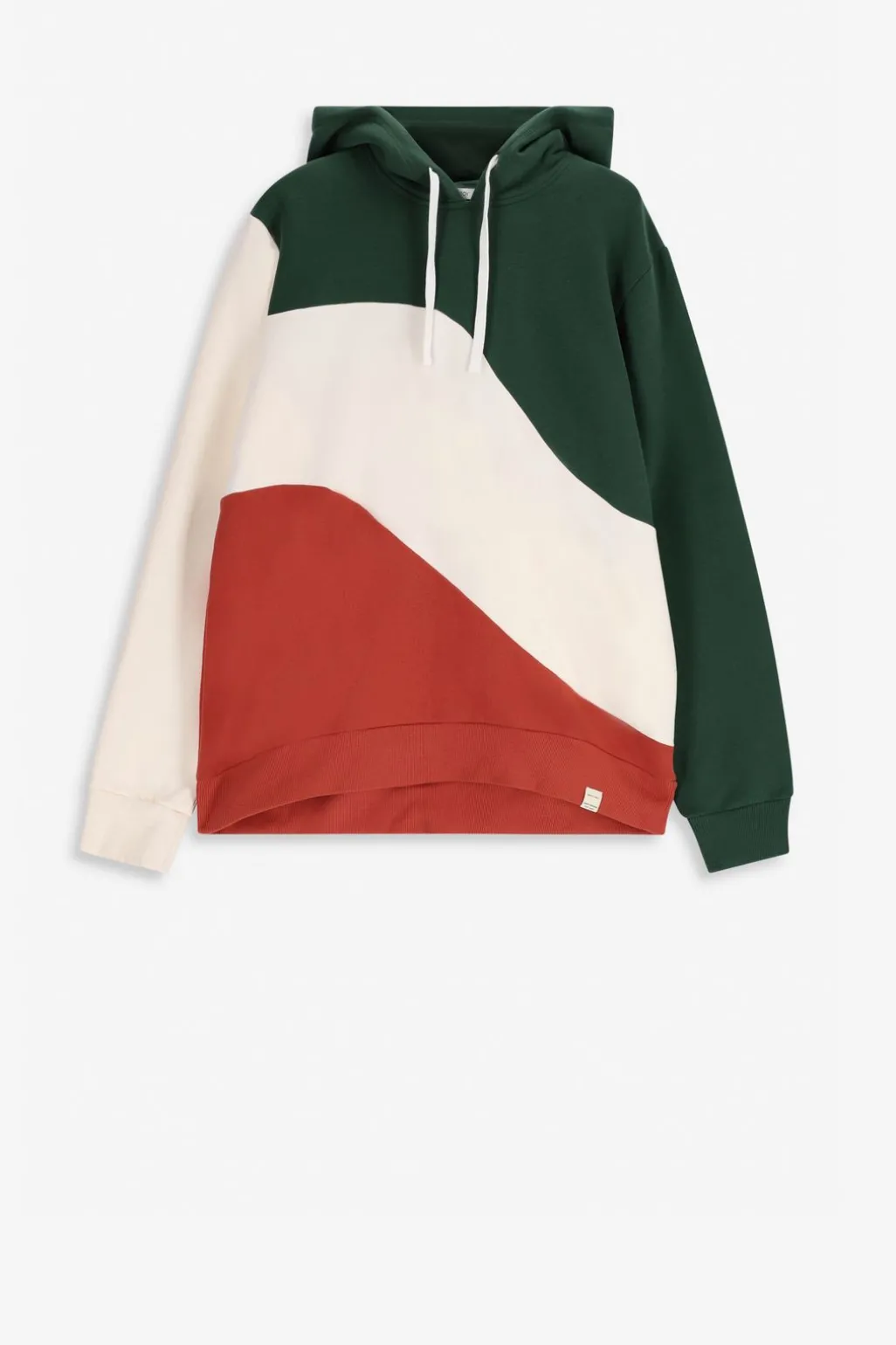 Groene colourblock hoodie