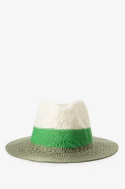 Groene colourblock zonnehoed