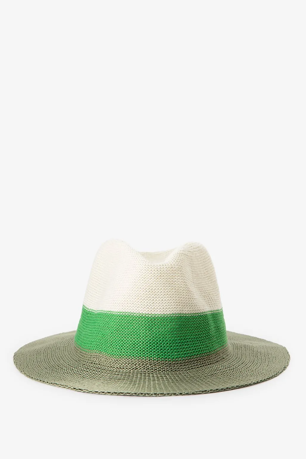 Groene colourblock zonnehoed