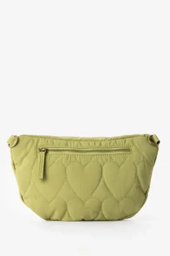 Groene crossbody tas met hartjes