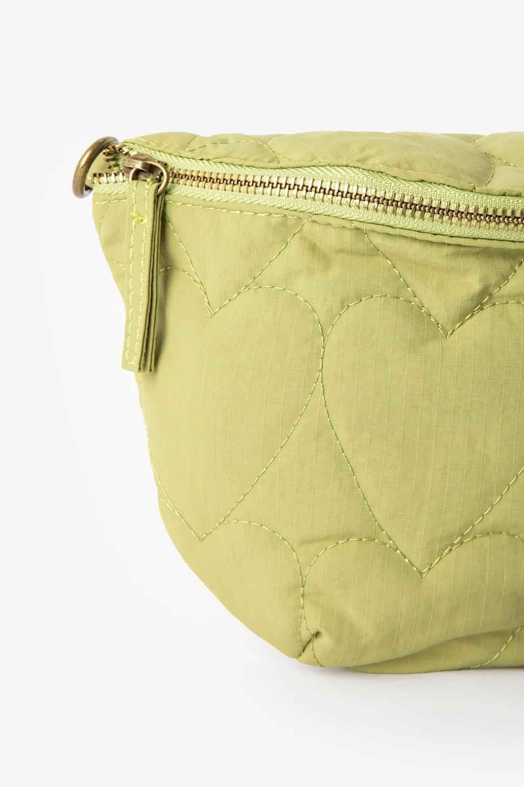 Groene crossbody tas met hartjes