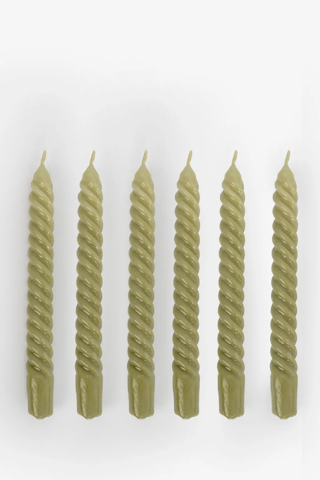 Groene draaikaarsen 21 cm