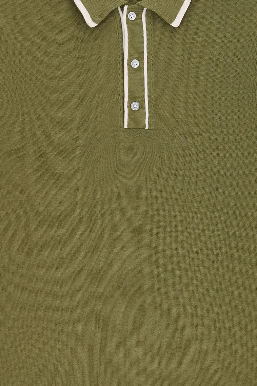 Groene gebreide polo