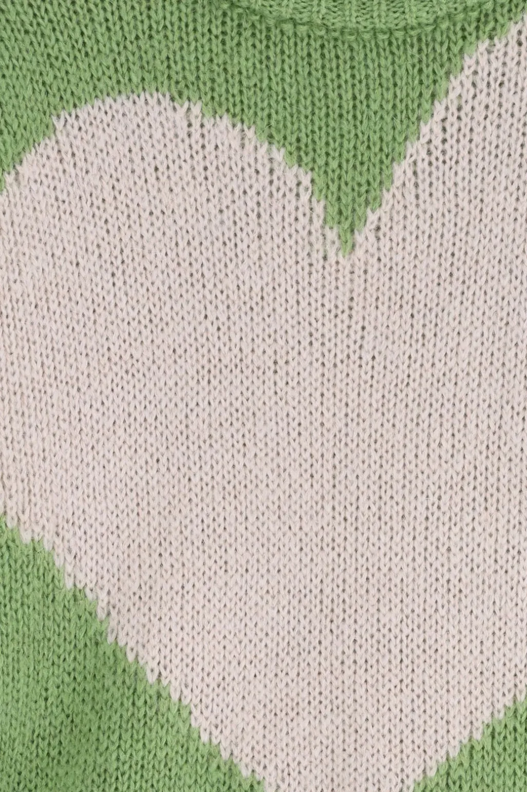 Groene gebreide trui met hart
