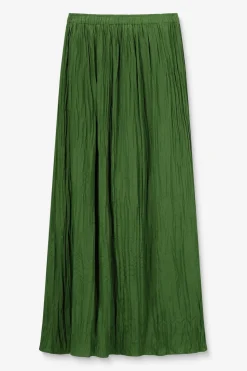 Groene geplooide maxi rok