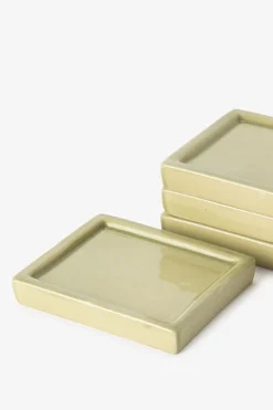 Groene glazed schaaltjes