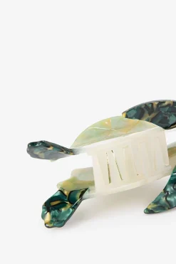 Groene haarklem schildpad