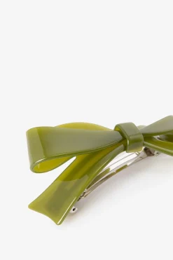 Groene haarklem strik