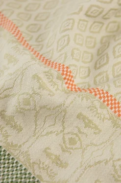 Groene handdoek en theedoek