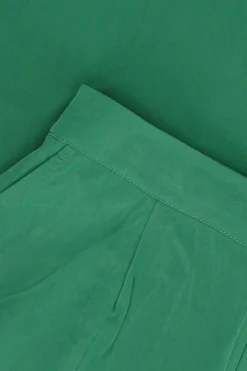 Groene high waist wide leg pantalon