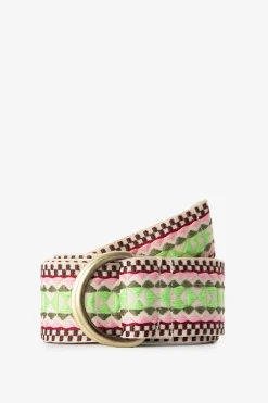 Groene jacquard riem